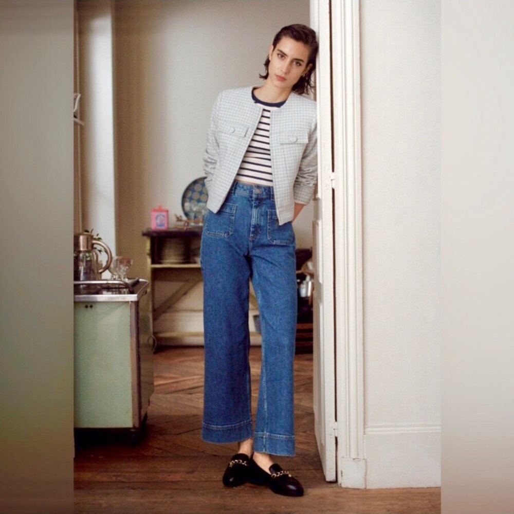 &Other Stories Paris atelier wide leg patch pockets ankle jean 0